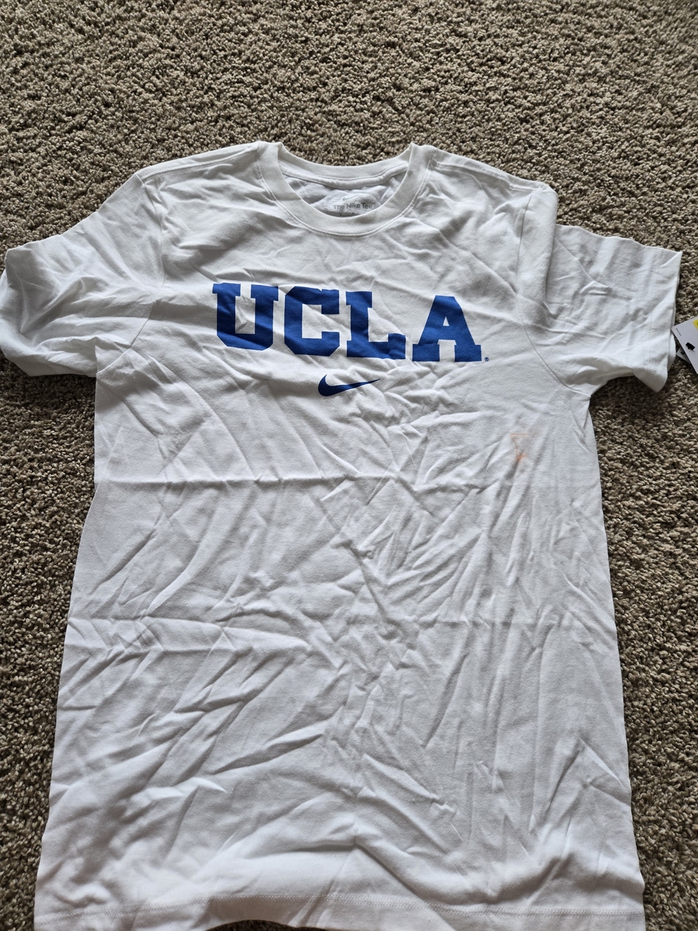 Nike White UCLA Logo T-Shirt with Blue Print